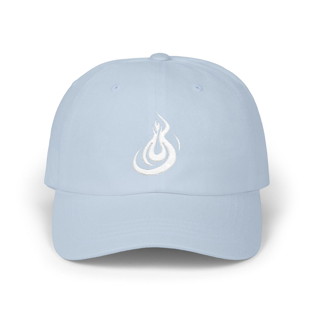 Dad Cap: Minimal Embroidered Burn Flame