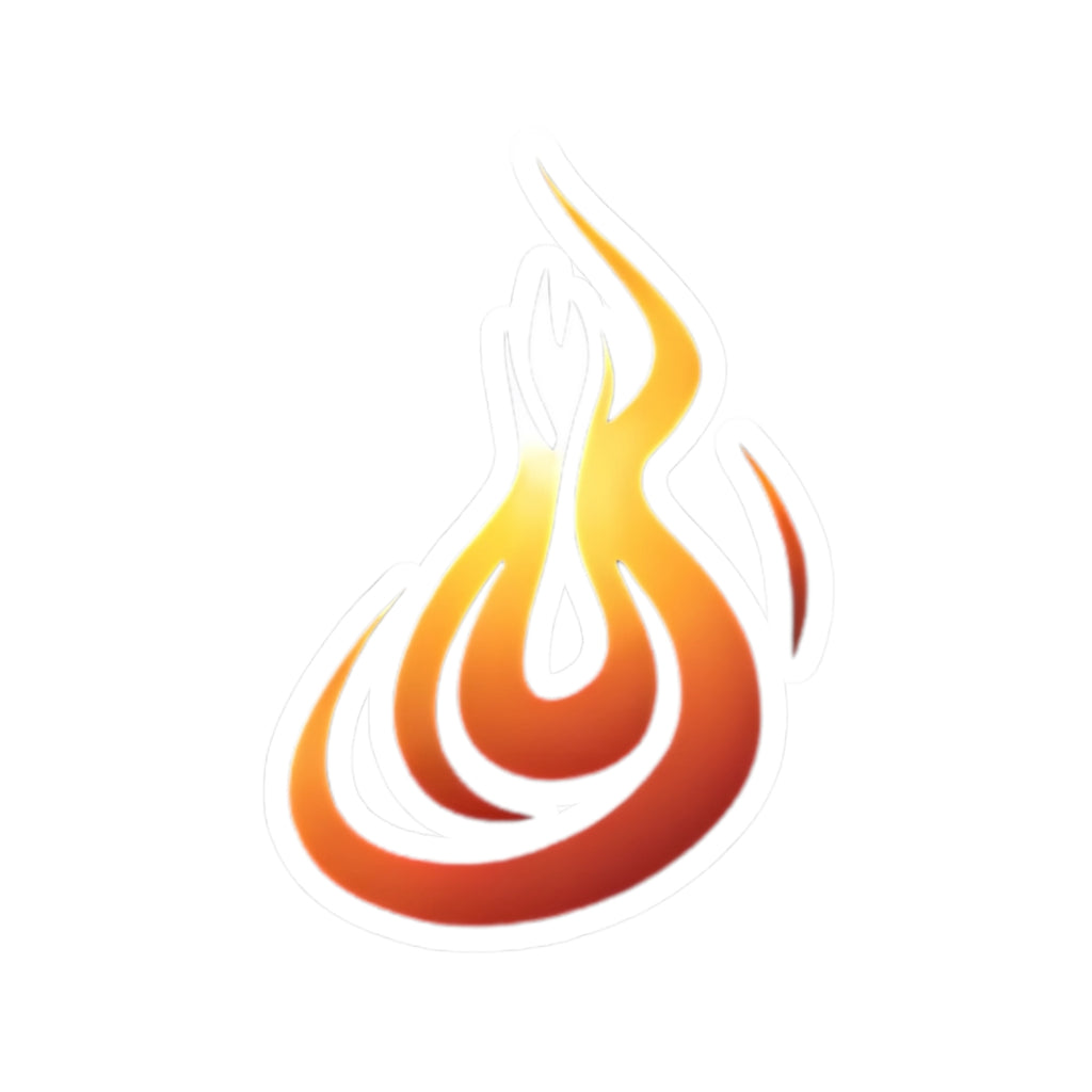 Burn 24/7 Flame Decal for Laptops & Water Bottles