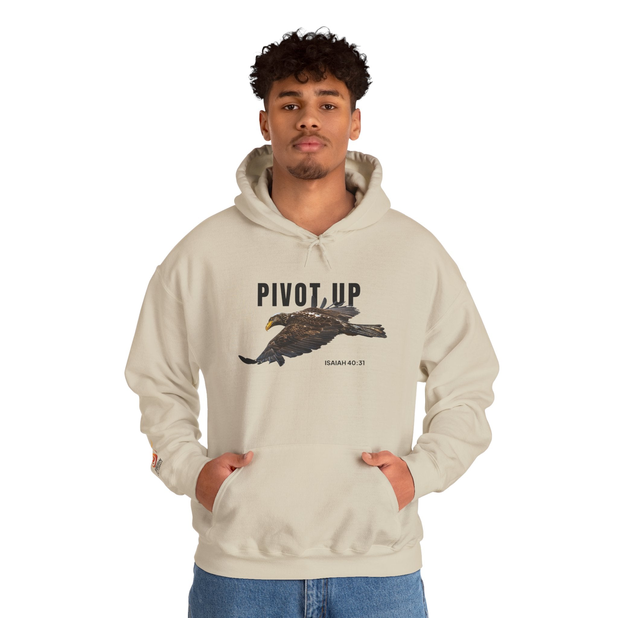Pivot Up Hoodie — Isaiah 40:31 (Light Colours)