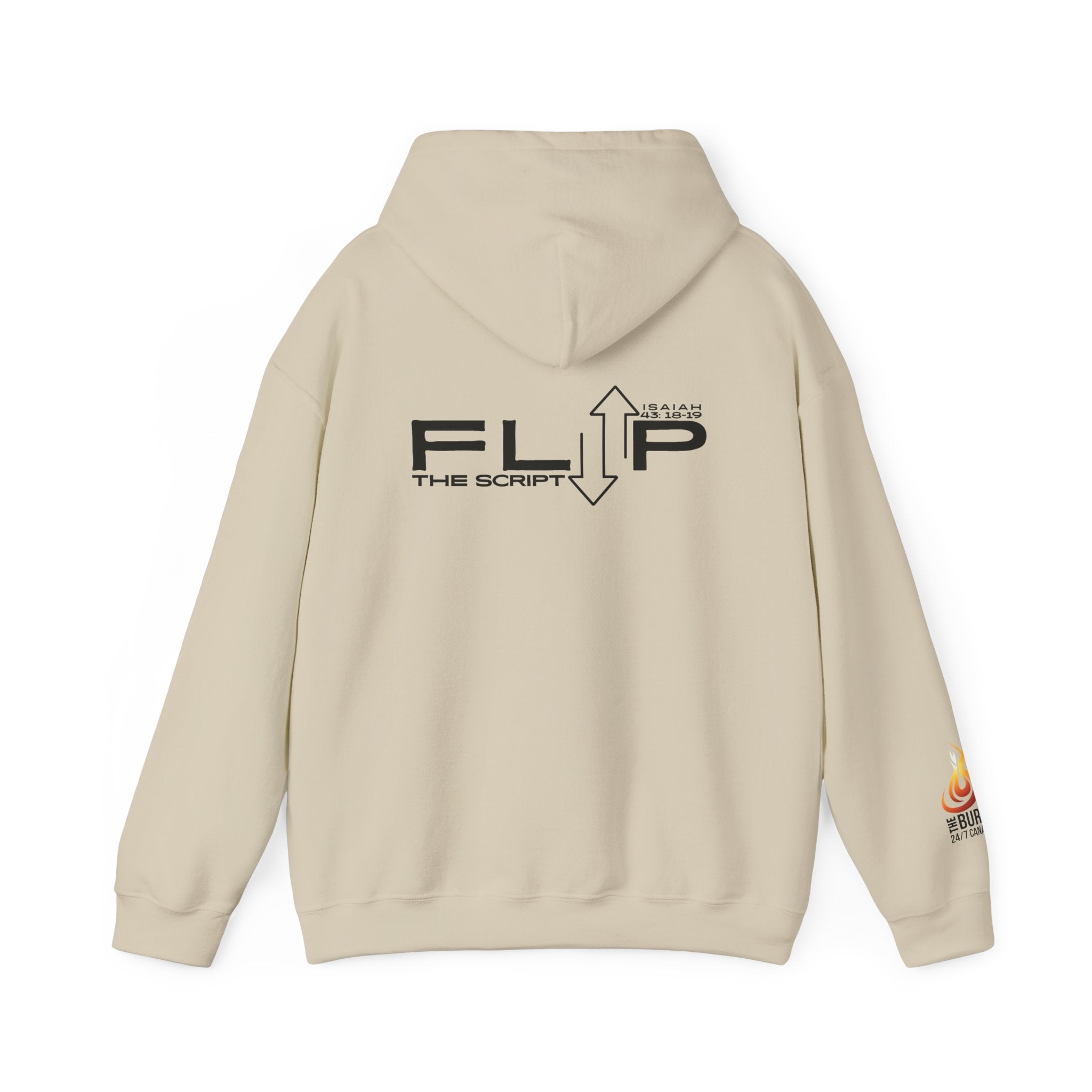 Flip The Script Hoodie — Isaiah 43:18–19 (Light Colours)