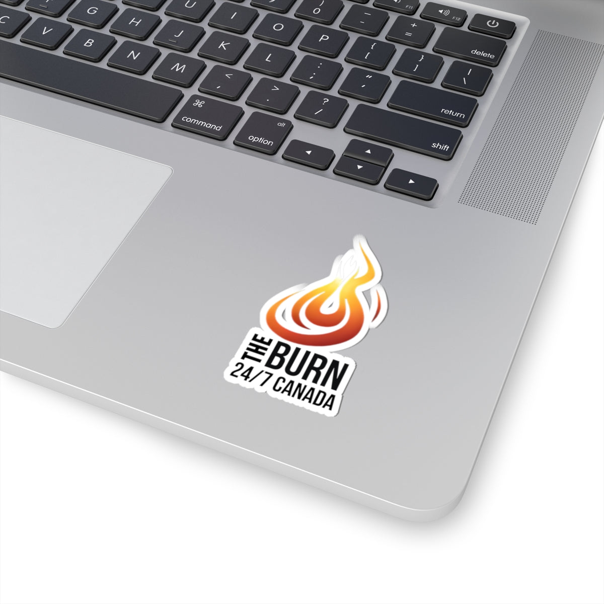 The Burn 24/7 Canada Flame Logo - Laptop Decal