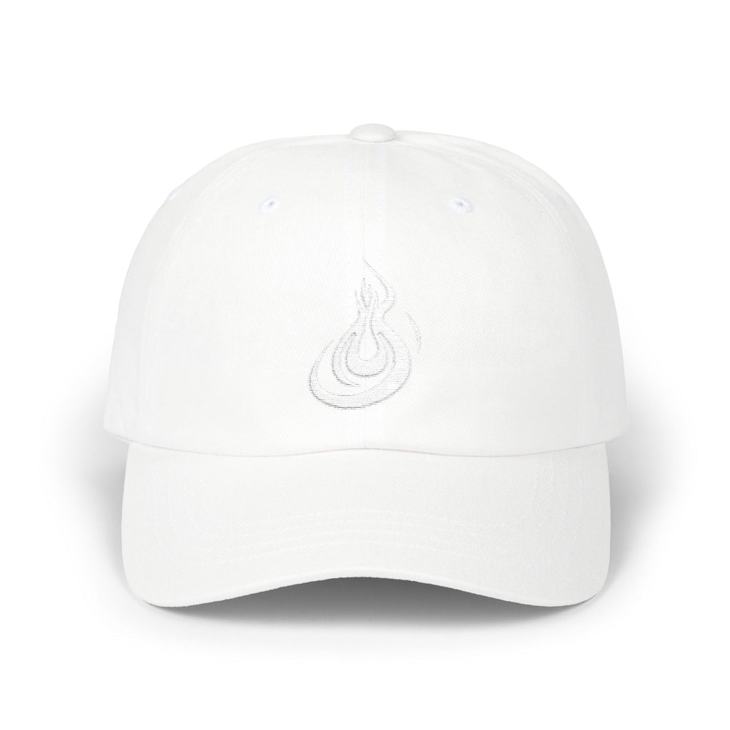 Dad Cap: Minimal Embroidered Burn Flame