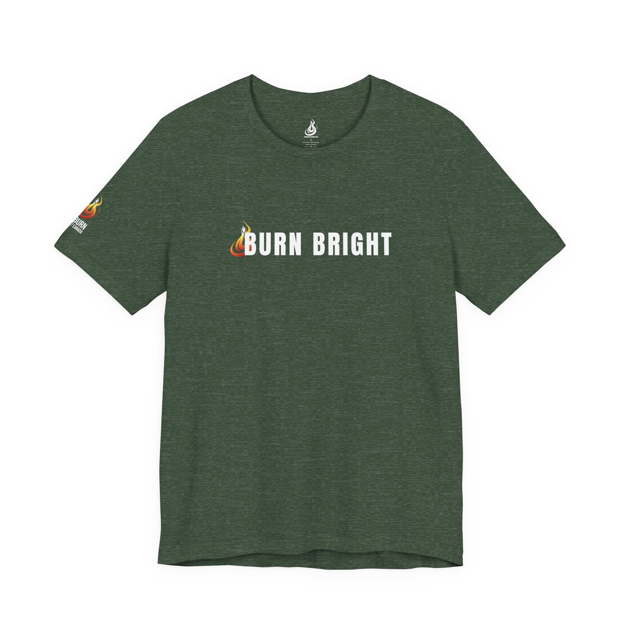 Burn Bright Christian T-Shirt — 2 Corinthians 4:6 Faith Tee (Dark Colours)