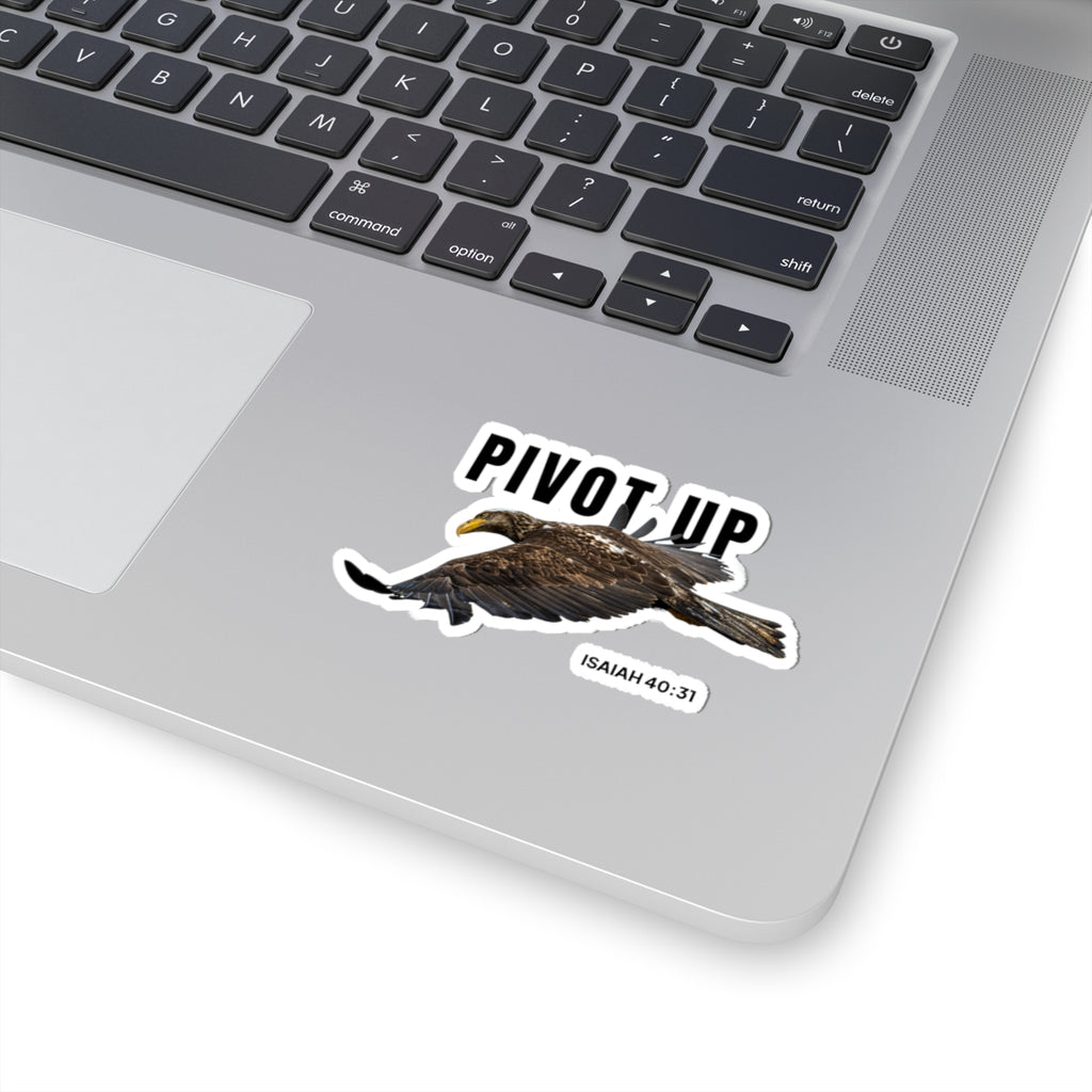 Pivot Up Eagle Sticker — Isaiah 40:31 Decal