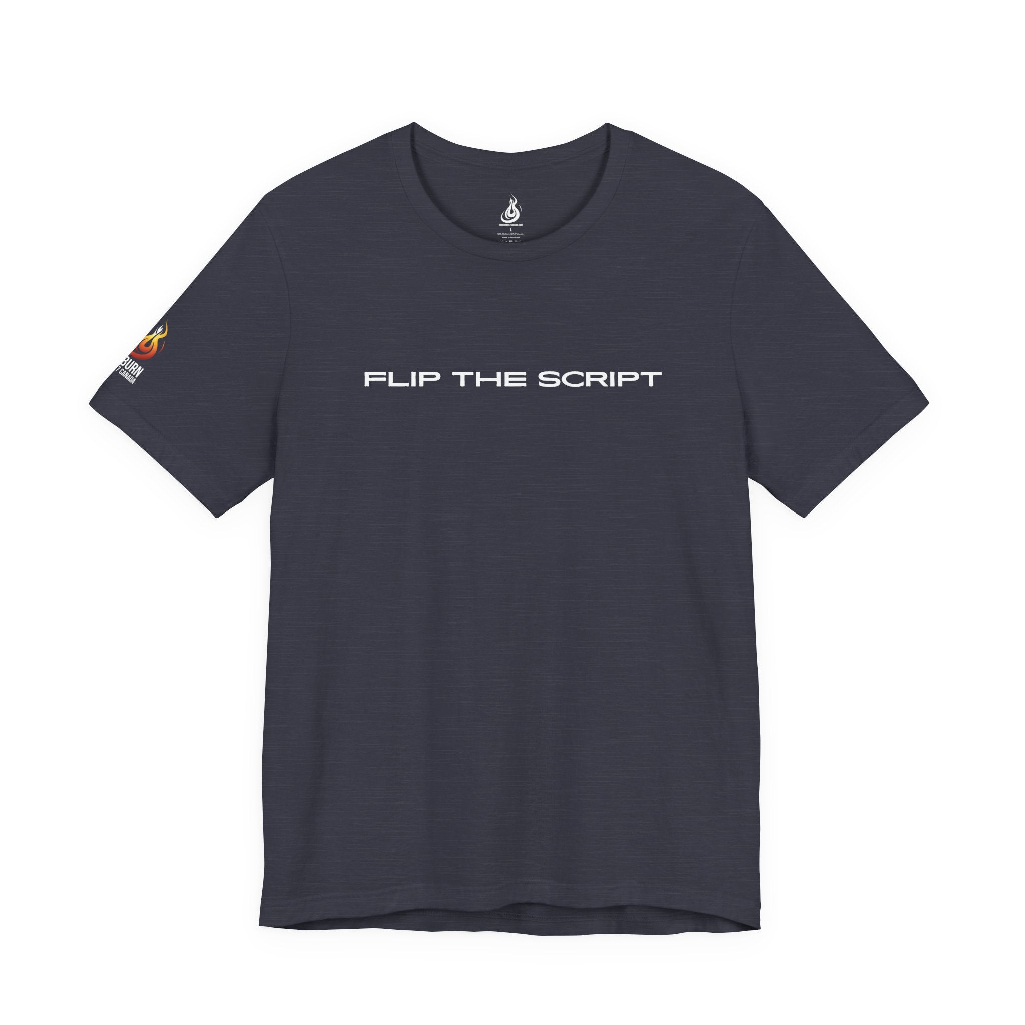 Flip The Script Tee, Isaiah 43:18–19 Christian T-Shirt (Dark Colours)