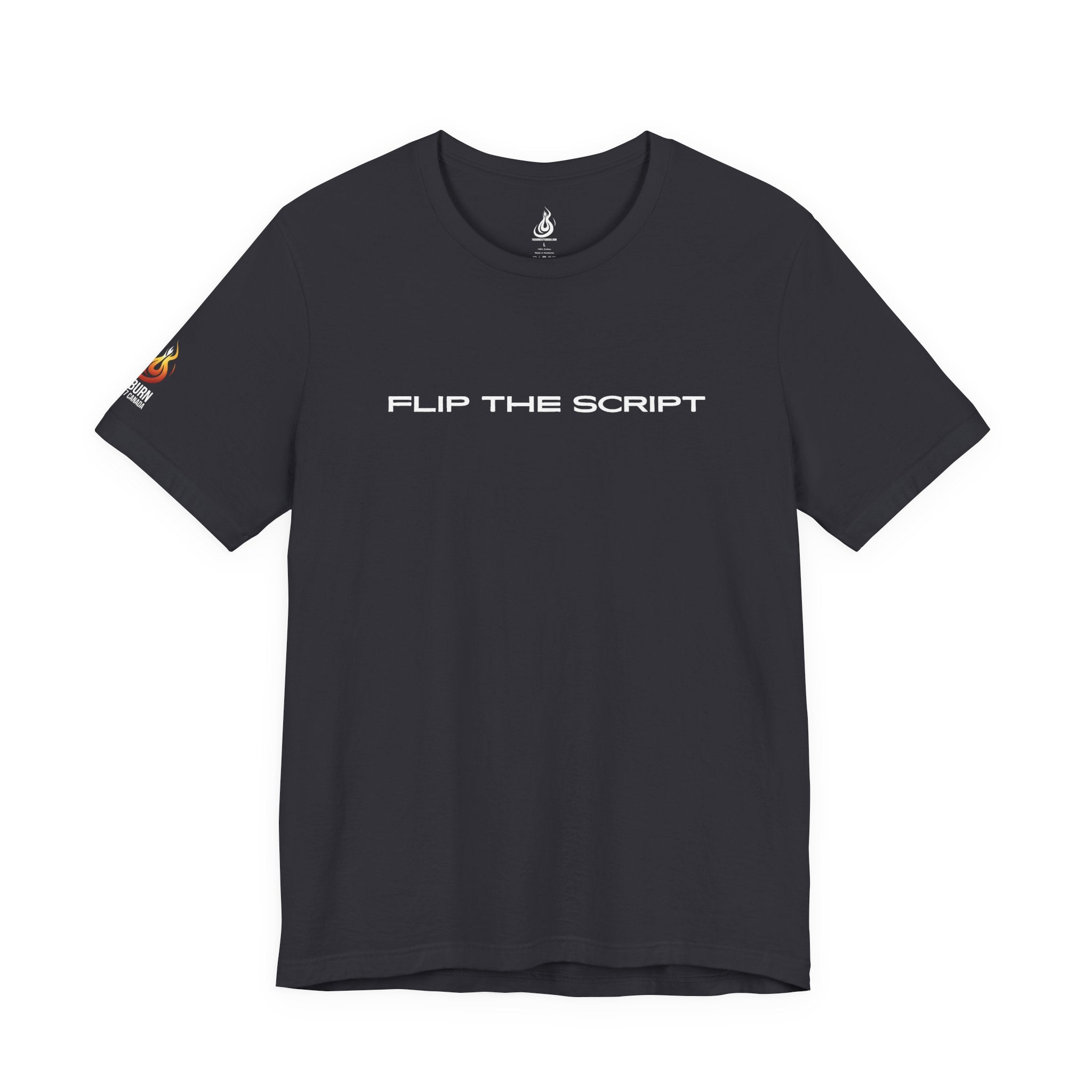 Flip The Script Tee, Isaiah 43:18–19 Christian T-Shirt (Dark Colours)