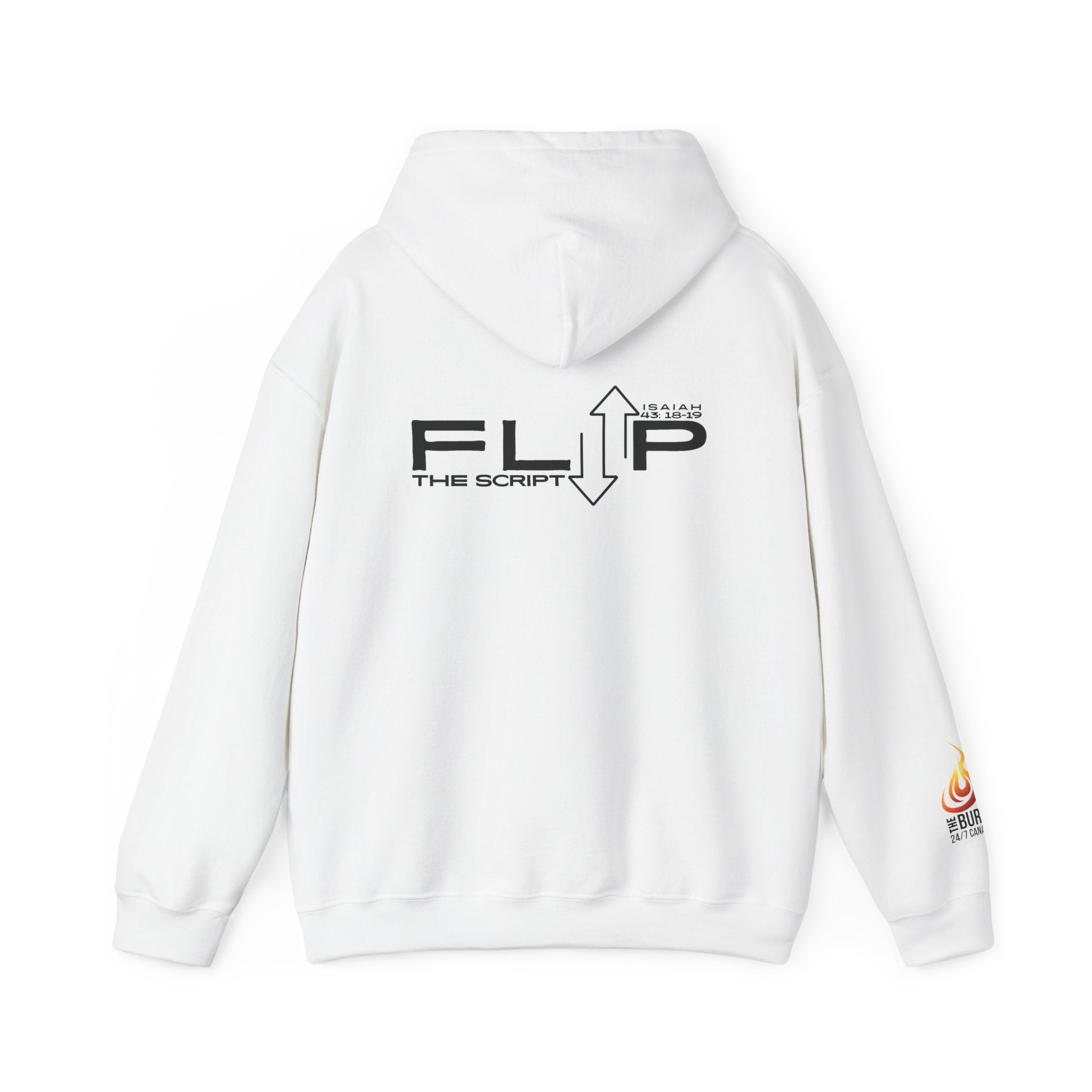Flip The Script Hoodie — Isaiah 43:18–19 (Light Colours)