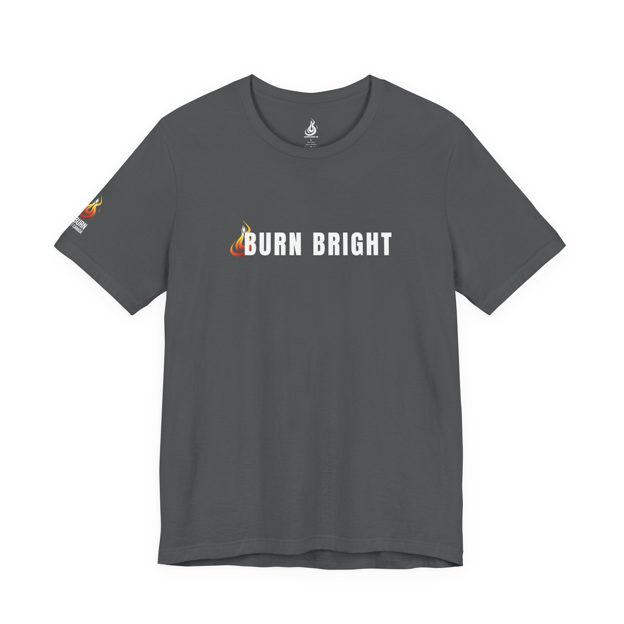 Burn Bright Christian T-Shirt — 2 Corinthians 4:6 Faith Tee (Dark Colours)
