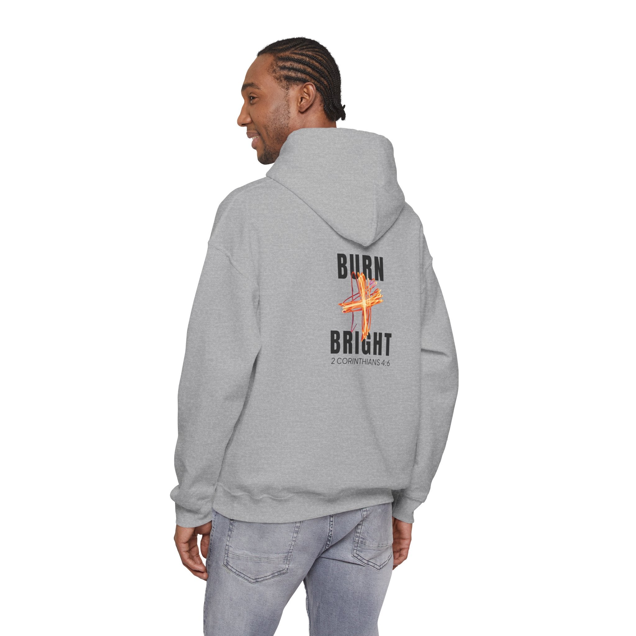 Burn Bright Hoodie: 2 Corinthians 4:6 (Light Colours)