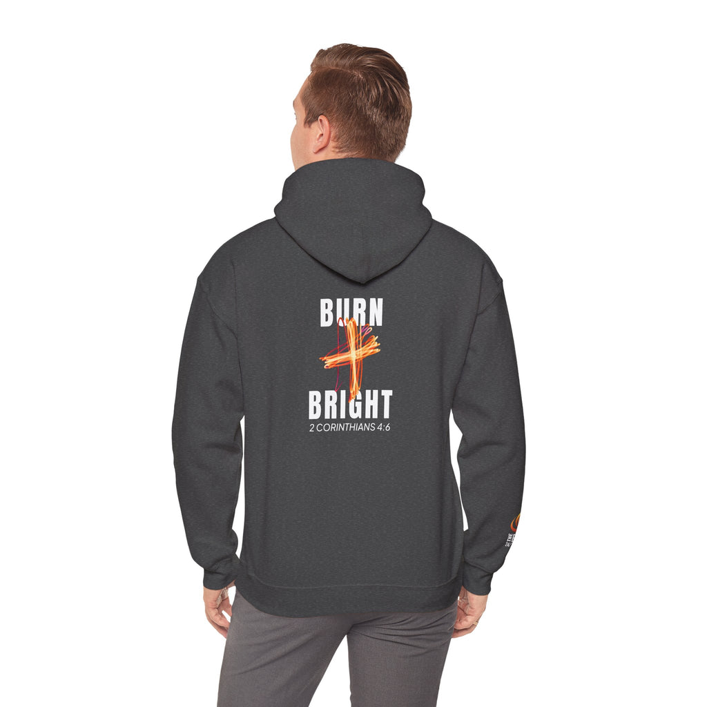 Burn Bright Hoodie — 2 Corinthians 4:6 (Dark Colours)