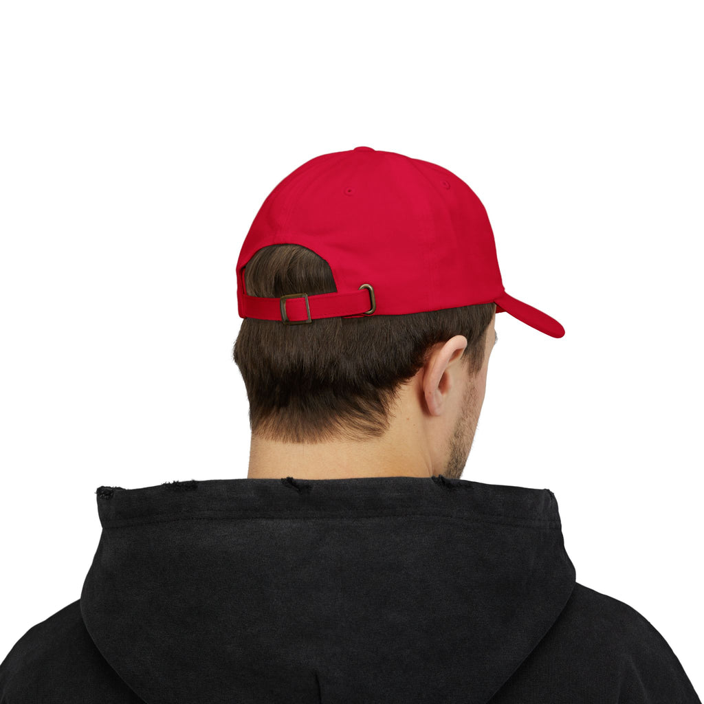 Dad Cap: Minimal Embroidered Burn Flame