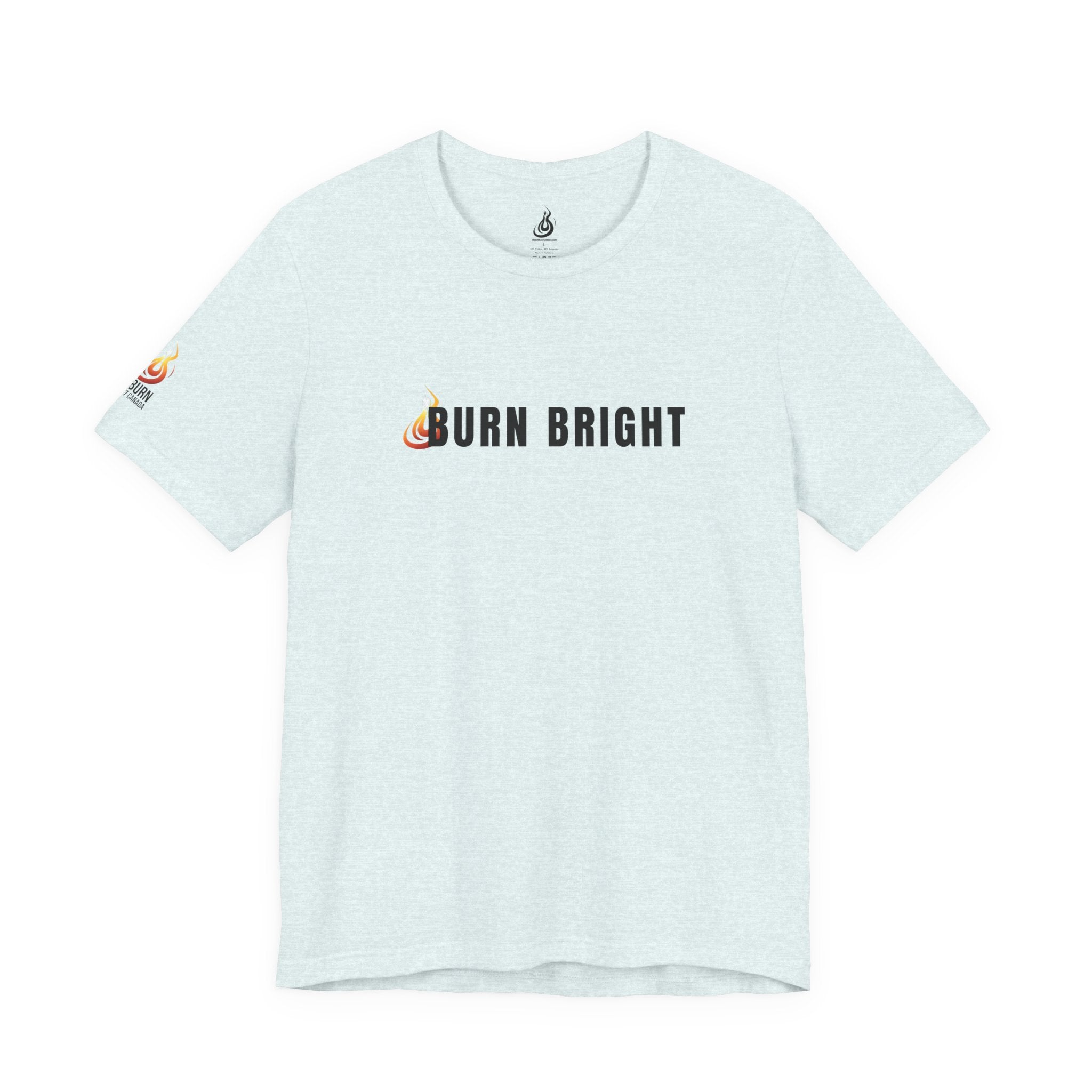 Burn Bright Christian T-Shirt, 2 Corinthians 4:6 Faith Tee (Light Colours)