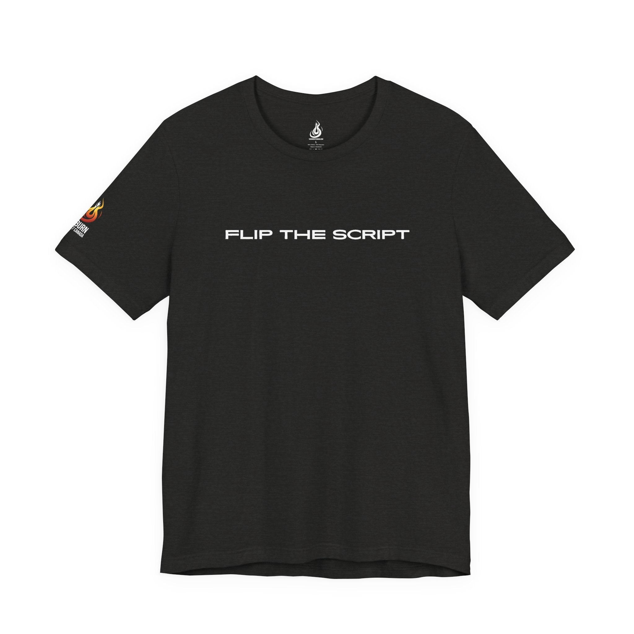 Flip The Script Tee, Isaiah 43:18–19 Christian T-Shirt (Dark Colours)