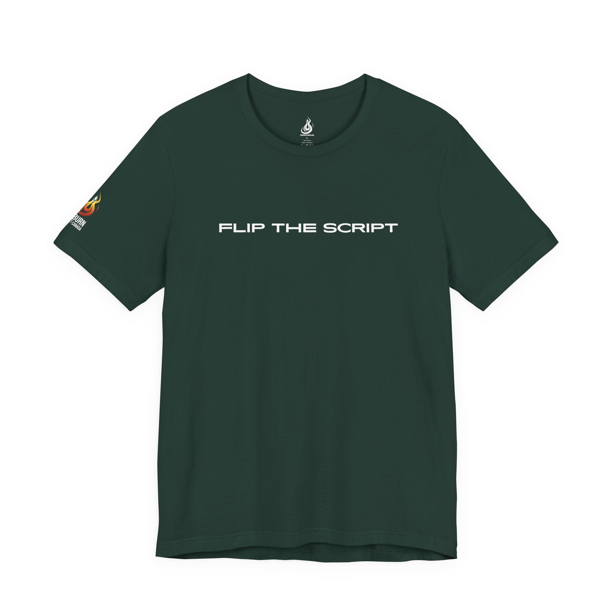 Flip The Script Tee, Isaiah 43:18–19 Christian T-Shirt (Dark Colours)
