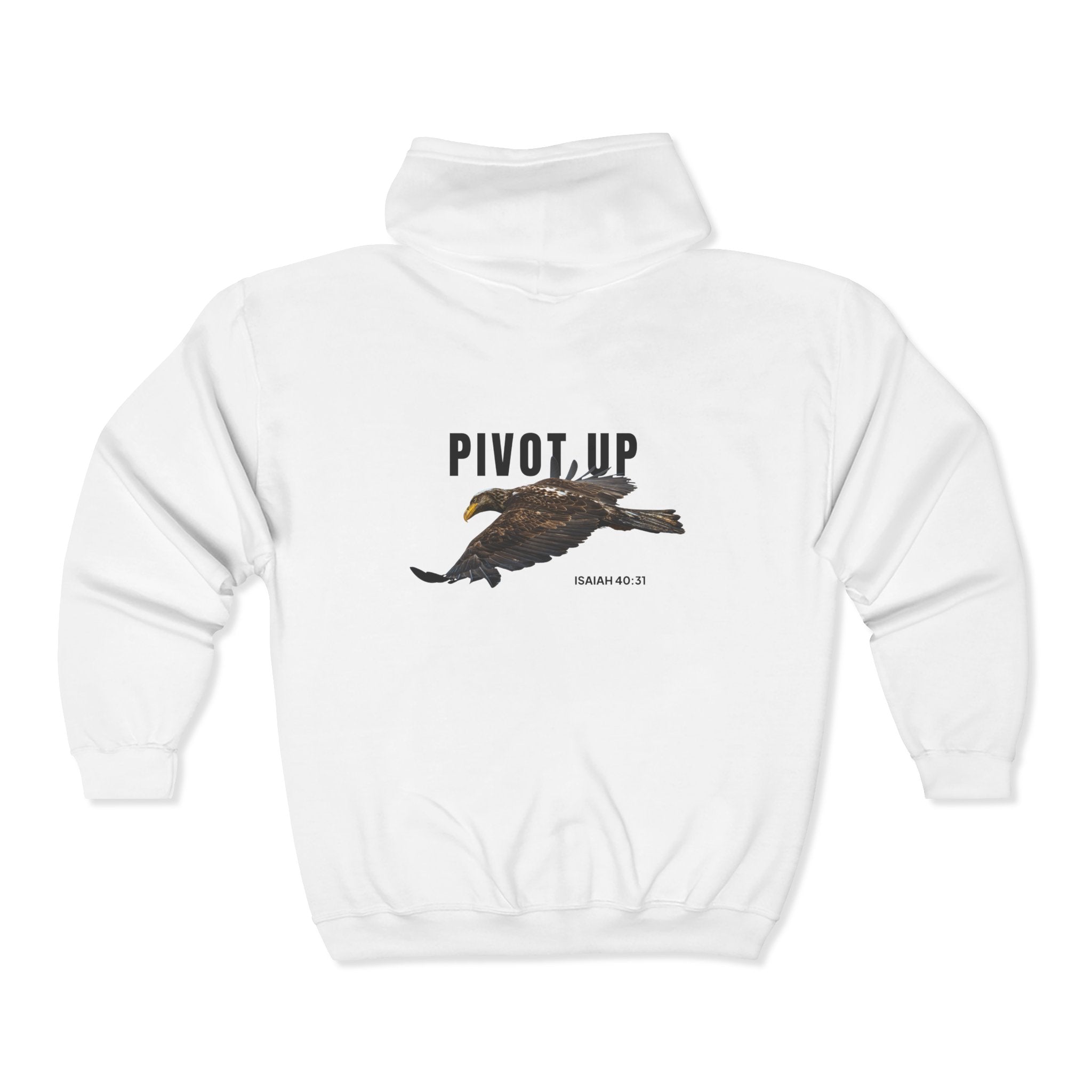 Pivot Up — Isaiah 40:31 Full-Zip Hoodie (Light Colours)