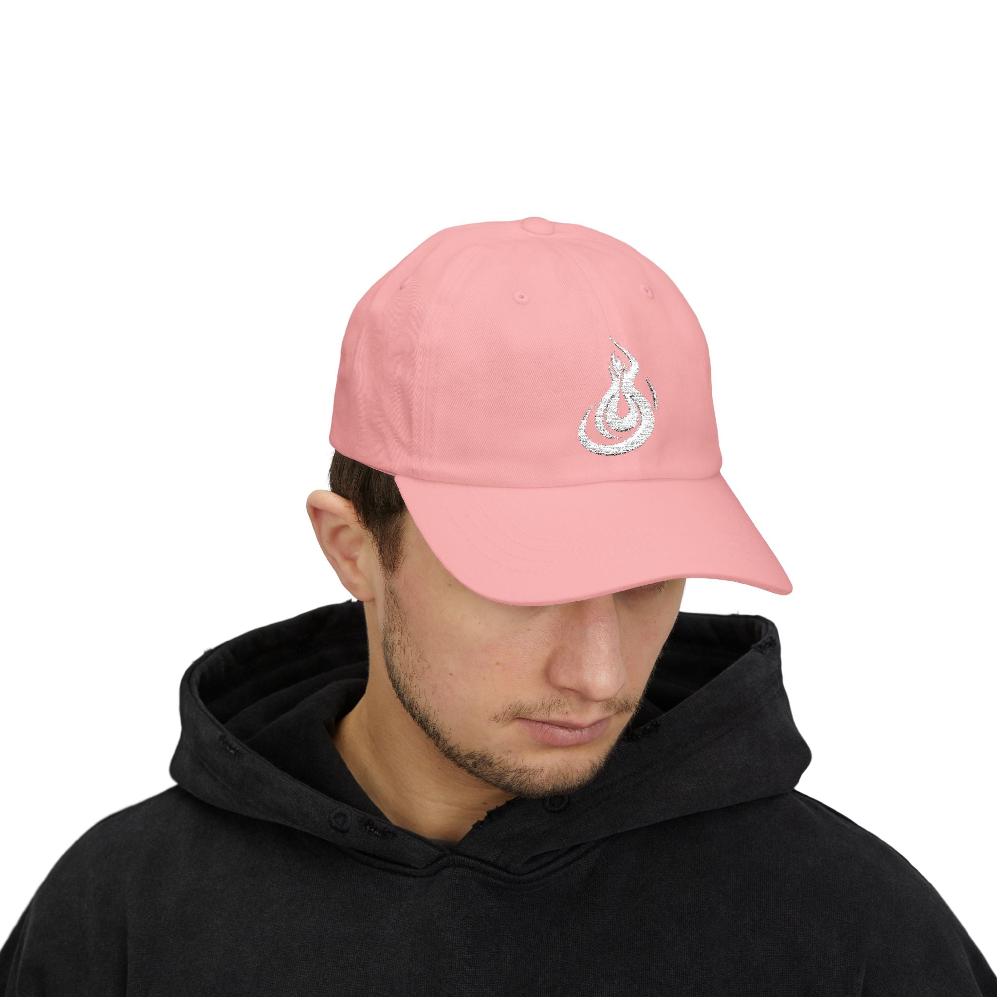 Dad Cap: Minimal Embroidered Burn Flame