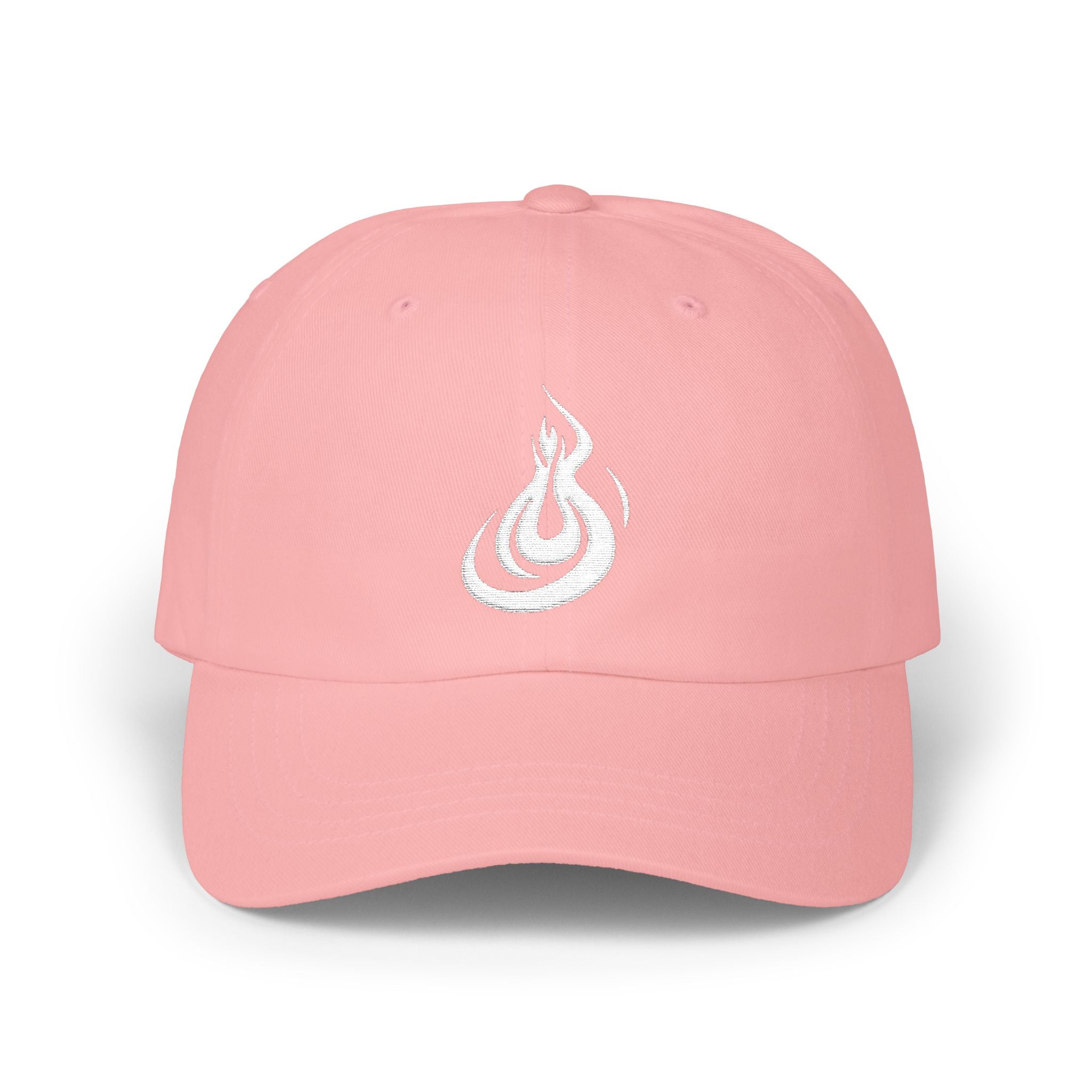 Dad Cap: Minimal Embroidered Burn Flame