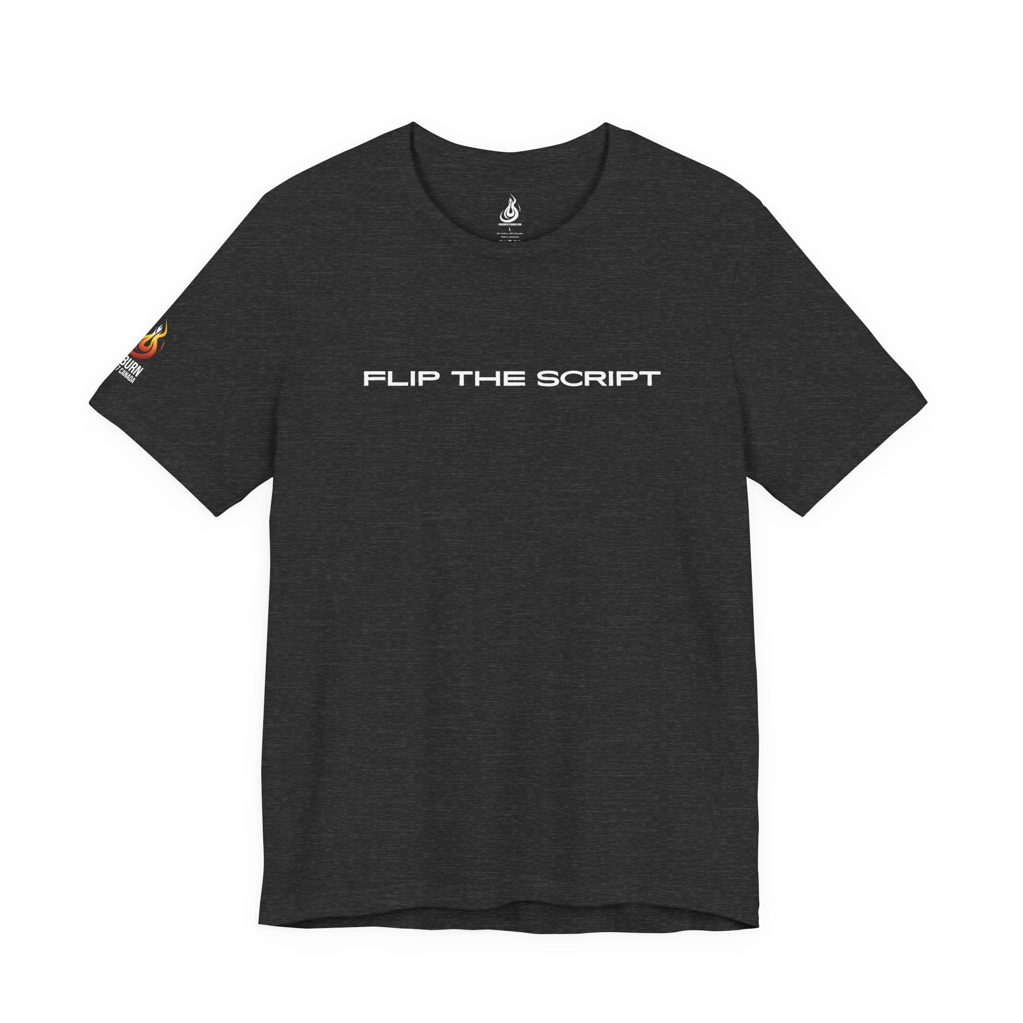 Flip The Script Tee, Isaiah 43:18–19 Christian T-Shirt (Dark Colours)