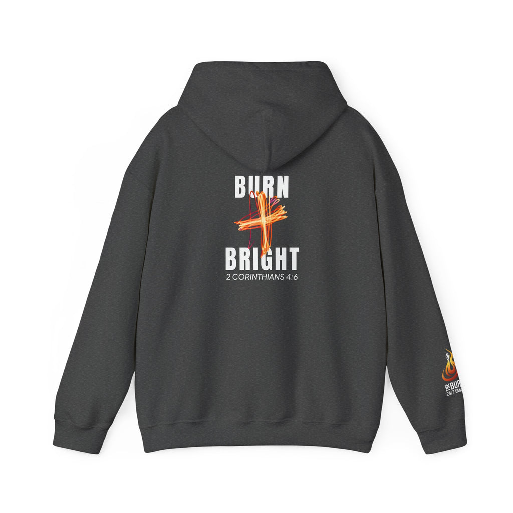 Burn Bright Hoodie — 2 Corinthians 4:6 (Dark Colours)