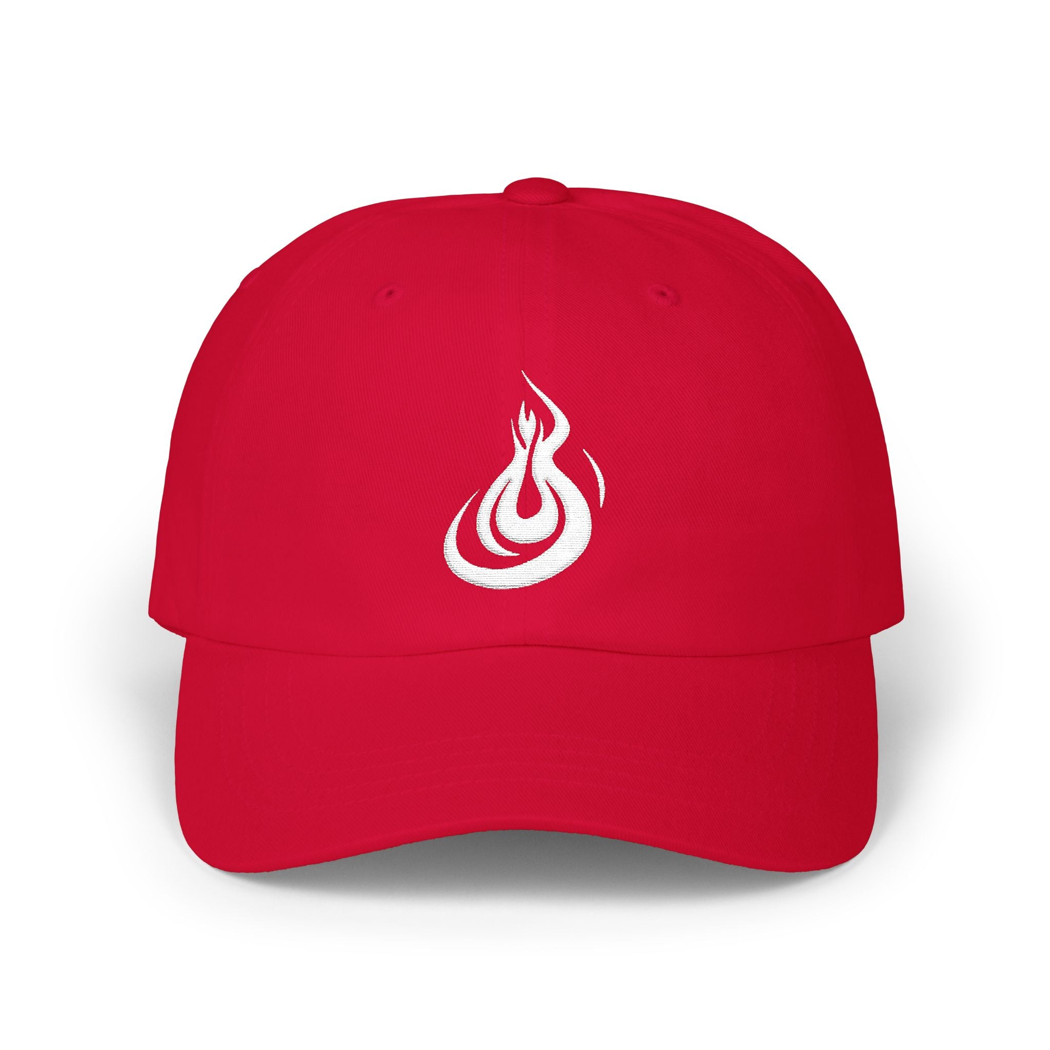 Dad Cap: Minimal Embroidered Burn Flame