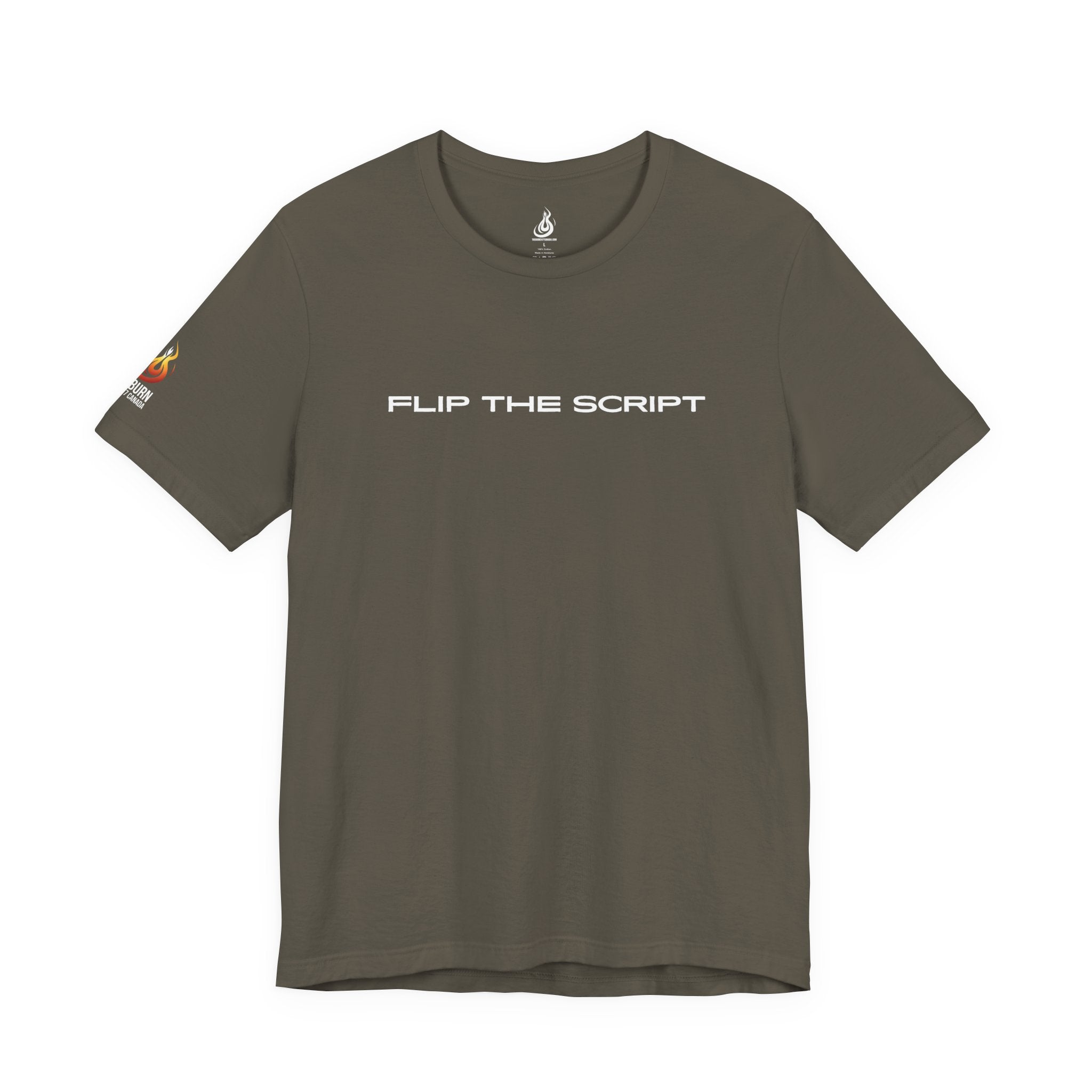 Flip The Script Tee, Isaiah 43:18–19 Christian T-Shirt (Dark Colours)